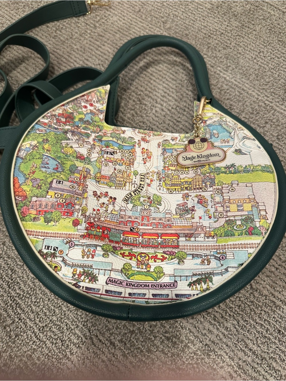 Disney Parks Mickey Icon Magic Kingdom Map Crossbody Bag Purse WDW Exclusive